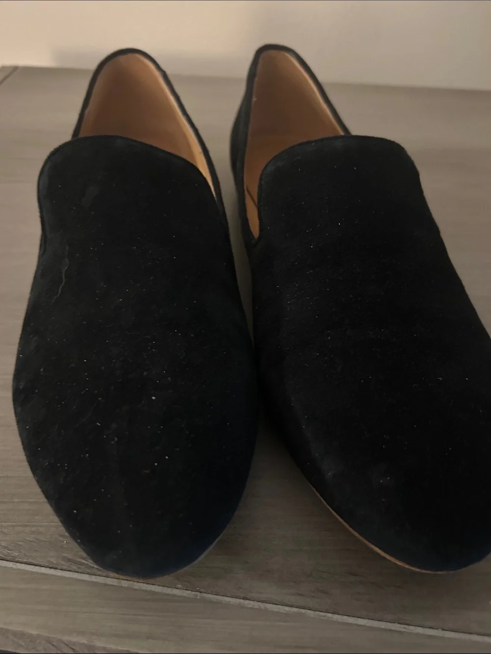 J. Crew Black Suede Slip-On Loafers